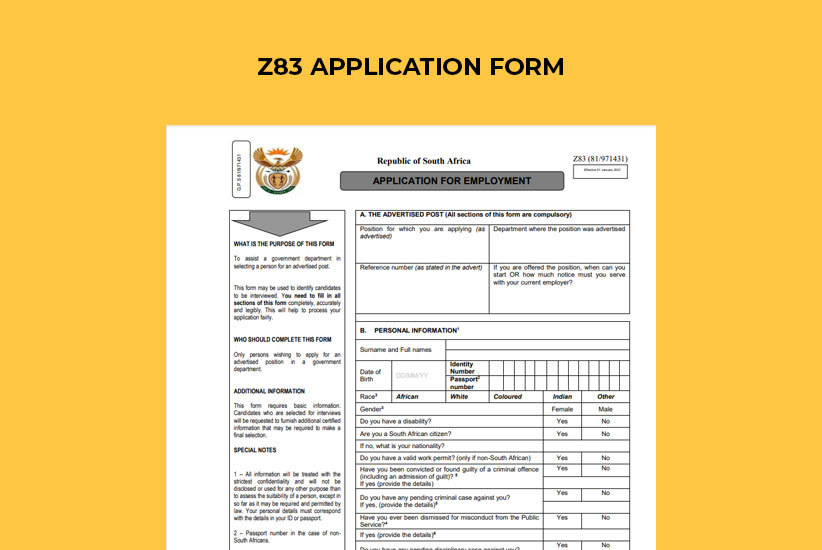 Z83 Application Form PDF Downloader